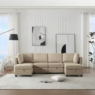 Hokku Designs Hinrika 115" Upholstered Sofa