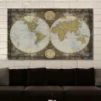 Made in Canada - Charlton Home 'World Map' Graphic Art Print