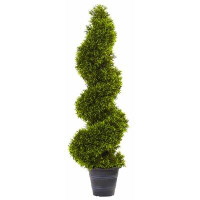 Charlton Home 36" Artificial Grass Topiary in Planter