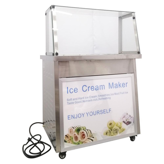 Used Fried Ice Cream Roll Machine for Fruit Ice Milk Yogurt One Pan with six buckets Maker 220358 in Other Business & Industrial in Toronto (GTA) - Image 4