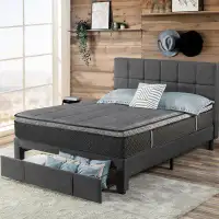 Latitude Run® 43" Upholstered Platform Bed Frame With Storage Drawer