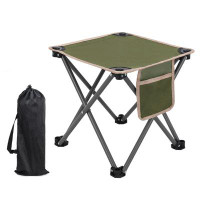 Arlmont & Co. Camping Stool, Folding Small Chair 13.5 inch Portable Camp Stool with Carry Bag