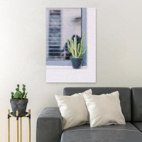 Foundry Select Cactus In Plant Beside Window - 1 Piece Rectangle Graphic Art Print On Wrapped Canvas