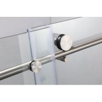 Heimo Frameless Shower Doors 60" Width x 76" Height with 5/16"(8mm) Clear Tempered Glass