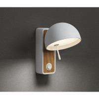 Bover Beddy White Integrated LED Outdoor Armed Sconce