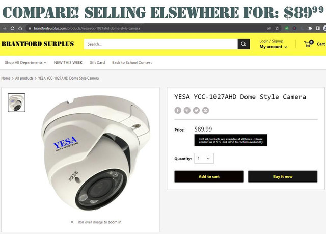 YESA® 1440P Waterproof Outdoor Night Vision Dome Security Camera in Cameras & Camcorders - Image 3