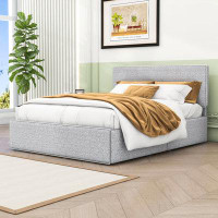 Latitude Run® Essebtine Full Size Upholstered Platform Bed with 4 Drawers and Headboard