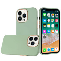 iPhone 15 / 14 / 13 Classy Slick Chromed Around Hybrid Case Cover - Match Green