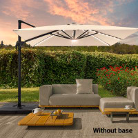 Arlmont & Co. Serine 121.7'' Lighted Cantilever Umbrella
