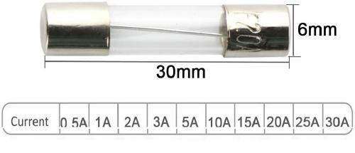 6x30mm Professional Glass Tube Fast Blow Fuse - 250V - Available Amp - 0.5A, 1A, 2A, 3A, 5A, 10A, 15A, 20A, 25A and 30A in General Electronics - Image 4