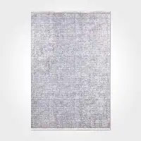Lofy Ayla Grey Abstract Polyester Digital Print Area Rug