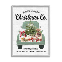 Stupell Industries Stupell Industries Christmas Co Gift Truck Framed Giclee Art Design By Lettered And Lined