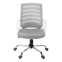 Symple Stuff Kowalsky Office Chair, Adjustable Height, Swivel, Ergonomic, Armrests, Computer Desk, Work, Metal, White