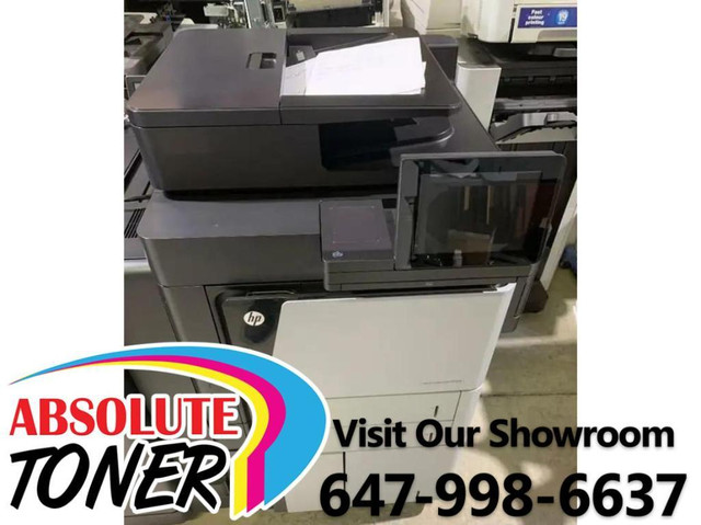 HP LaserJet Enterprise Flow MFP M830 Laser Printer Office Copier Scanner Photocopier Black and White With New Toner in Printers, Scanners & Fax in Ontario - Image 2