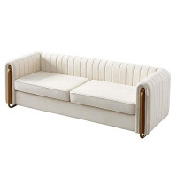 Mercer41 Contemporary Velvet Sofa Couch for Living Room