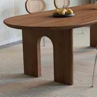 PEPPER CRAB Modern simple retro solid wood island home dining table and chair combination