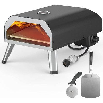 RESVIN Resvin 12 Liquid Propane Gas Pizza Oven, Portable Pizza Oven Outdoor, Stainless Steel Gas Powered Pizza Oven With in BBQs & Outdoor Cooking