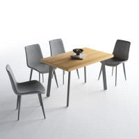 George Oliver Dining Table Table Set For 4 Person For Dining Room, Kitchen Table Set With Steel Legs