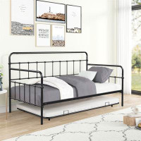 Williston Forge Metal Frame Daybed With Trundle