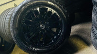 FOUR USED 20 INCH OEM NISSAN WHEELS 6X139.7 WITH 275 60 R20 HERCULES WINTER