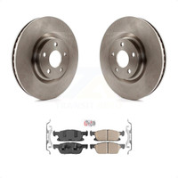 Front Brake Rotors Ceramic Pad Kit For 2018 Lincoln Continental With 316mm Diameter Rotor K8A-103906