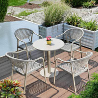 Bayou Breeze Outdoor Terrace Tables And Chairs Outdoor Open Balcony Simple Courtyard Modern Leisure Combination 1 dining