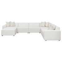 Alma Freddie 7-piece Upholstered Modular Sectional Pearl