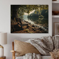 Loon Peak Lakehouse Bench Relaxation I On Wood Print