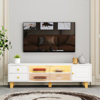 Wrought Studio TV Stand, Entertainment Centre with LED Remote Control Light