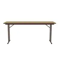 Correll, Inc. 96" L Fixed Height Off-Set Leg Seminar Particle Board Core High Pressure Training Table with Leg Glides