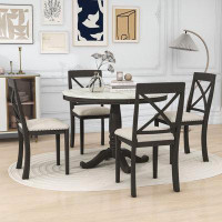 Breakwater Bay 5-Piece Dining Table Set,Dining Table and 4 Chairs