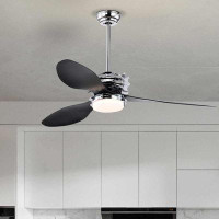 Ivy Bronx 52" Modern ABS Blades Ceiling Fan With Lights And Remote, DC Motor Ceiling Fan
