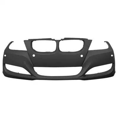 BMW 3-Series Sedan/Wagon CAPA Certified Front Bumper With Sensor Holes & Without Headlight Washer Holes - BM1000210C