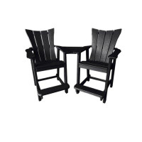 Rosecliff Heights Ponemah Tall Patio Bar Stools Set with Table