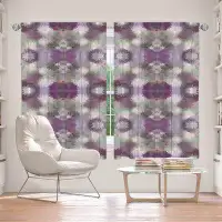 East Urban Home Lined Window Curtains 2-panel Set for Window Size by Pam Amos - Daisy Blush 2 Plum