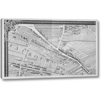 Williston Forge 'Paris 1739 Sectional map' by Michel-Etienne Turgot Giclee Art Print on Wrapped Canvas