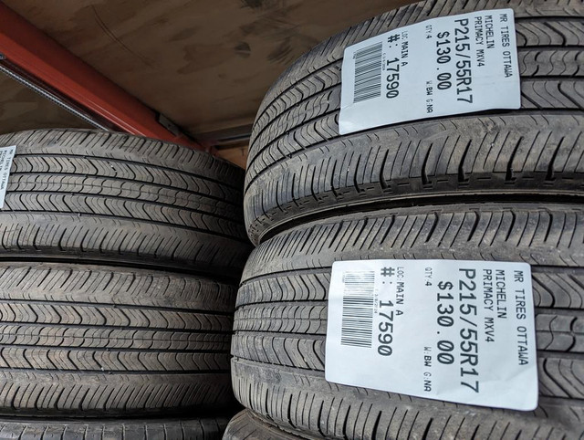 P215/55R17  215/55/17  MICHELIN PRIMACY MXV4 ( all season summer tires ) TAG # 17590 in Tires & Rims in Ottawa