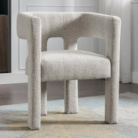 Wrought Studio Contemporary Designed Fabric Upholstered Accent Chair Dining Chair for Living Room, Bedroom, Beige