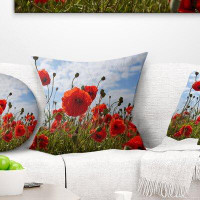 Made in Canada - East Urban Home Flower Bright Poppy Photo Pillow