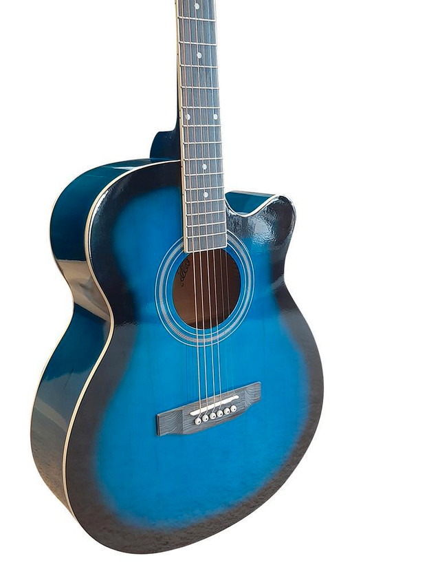 Free Shipping! Acoustic Guitar for beginners, Students 40 inch Full Size Blue SPS378 in Guitars - Image 3