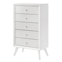 George Oliver Jimmiah White 5-Drawer Chest