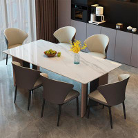 Orren Ellis Three light luxury light rock plate dining table