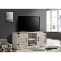 Gracie Oaks 58" Wide TV Stand with 2 Open Shelves and 2 Cabinets for TVs Up to 58"