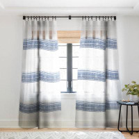 East Urban Home Holli Zollinger French Linen Chambray Tassel 1pc Sheer Window Curtain Panel