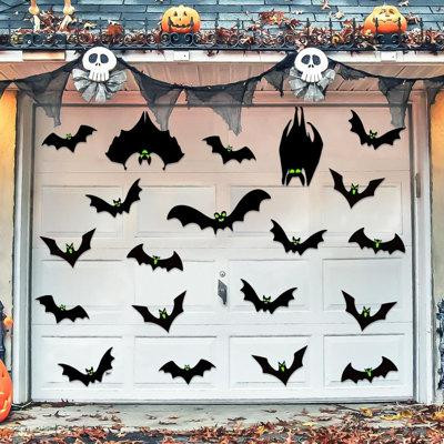 The Holiday Aisle® 24Pcs Magnetic Bats Halloween Garage Door Decorations Outdoor - Halloween Garage Door Magnets Bat Dec in Refrigerators