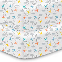 BreathableBaby Breathablebaby Cotton Percale Fitted Sheet, For 52" X 28" Crib & Toddler Bed Mattress (2-Pack)