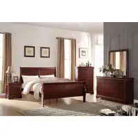 Holiday Special - 5 Piece Louis Philippe in 4 Finishes - Queen Bed, Night Stand, Mirror,  Dresser &amp; Chest