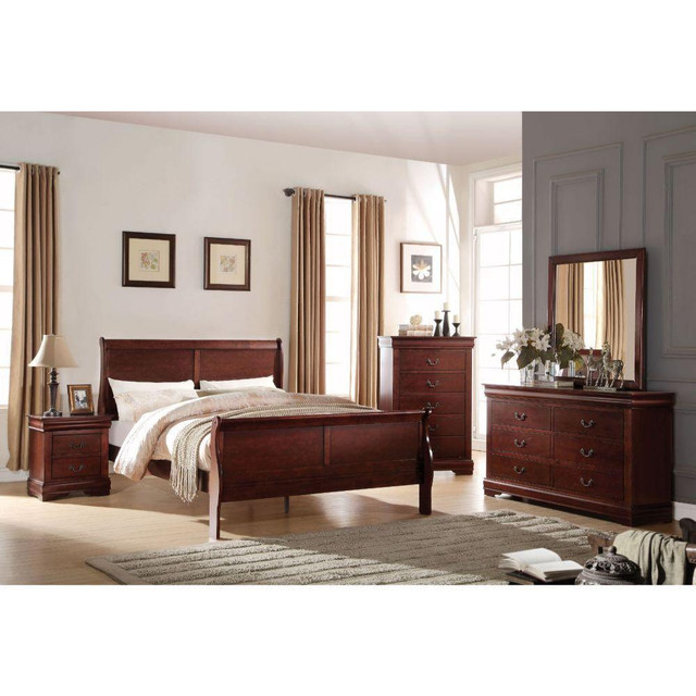Holiday Special - 5 Piece Louis Philippe in 4 Finishes - Queen Bed, Night Stand, Mirror,  Dresser &amp; Chest in Beds & Mattresses