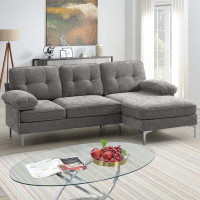 Mercer41 Hilmir 82.7'' Upholstered Convertible Sectional sofa,Modern L Shaped Sectional Sofa for Small Space