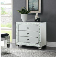 Everly Quinn Terhune 3 Drawer Mirrored Accent Chest